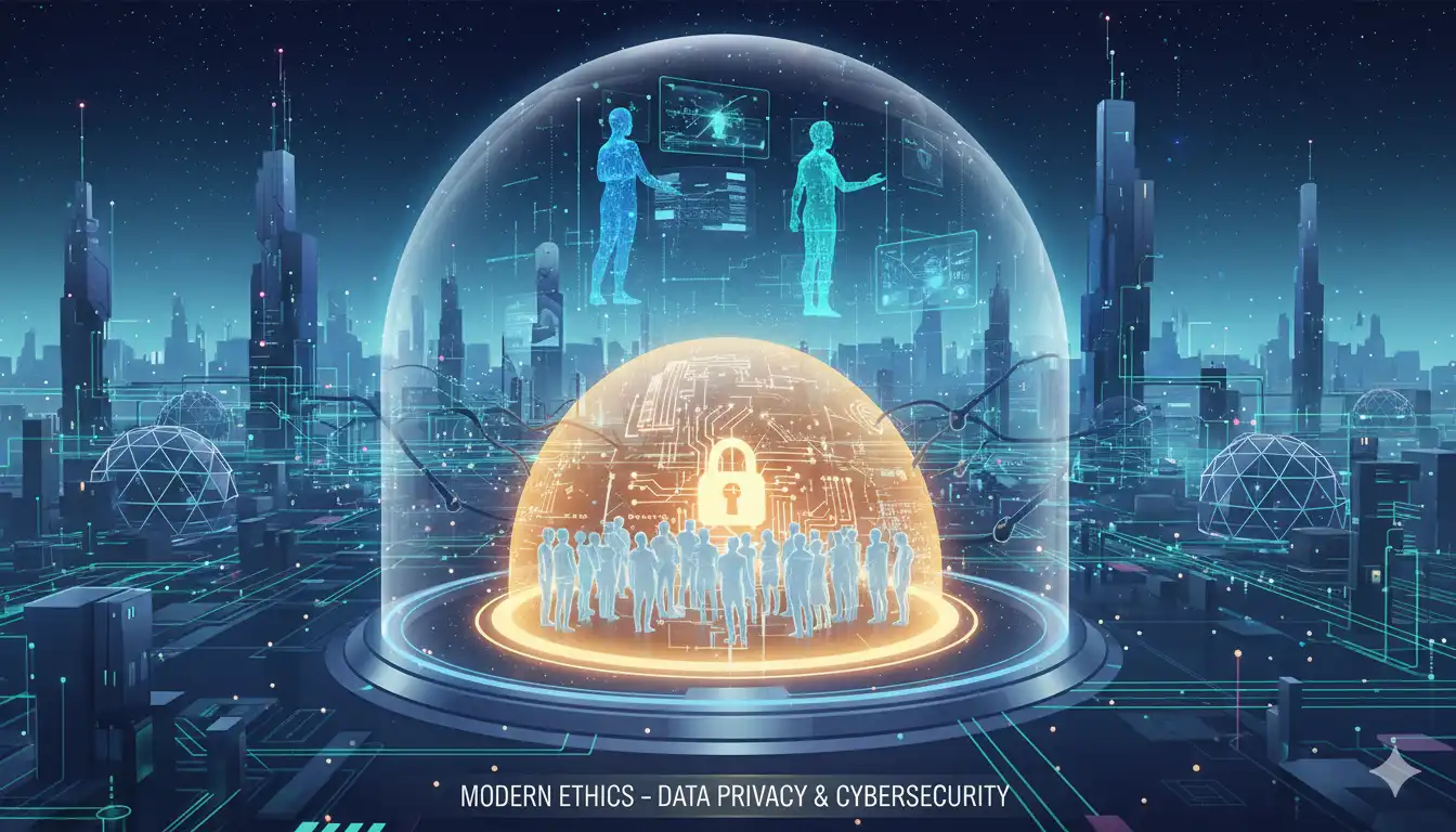 A futuristic digital landscape